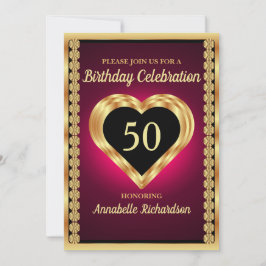 Convites Noivado Elegante Dourado E Roxo Escuro Minimalista