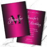 Convites Noivado Elegante Preto e Rosa Quente 60<br><div class="desc">Convide os divas para sua comemoração de 60 anos. Chamado de aniversário brilhante preto e rosa quente. Cor de fundo personalizável atrás do gráfico de gradiente. Convites de festa de aniversário personalizáveis. Concursos de gema e chic. Personalize os estilos de letra modernos e elegantes da caligrafia.</div>