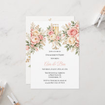 Noivado Floral Champanhe Blush Sage Festa