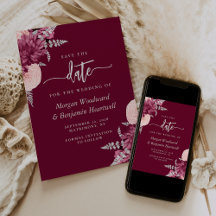 Noivado Floral Prata com Toque de Borgonha