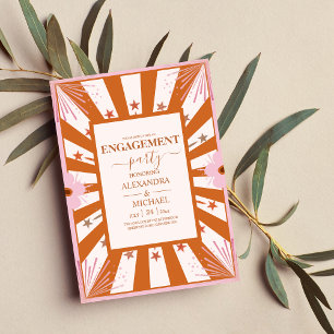 Convites Noivado Geométrico à Vista do Groovy 70