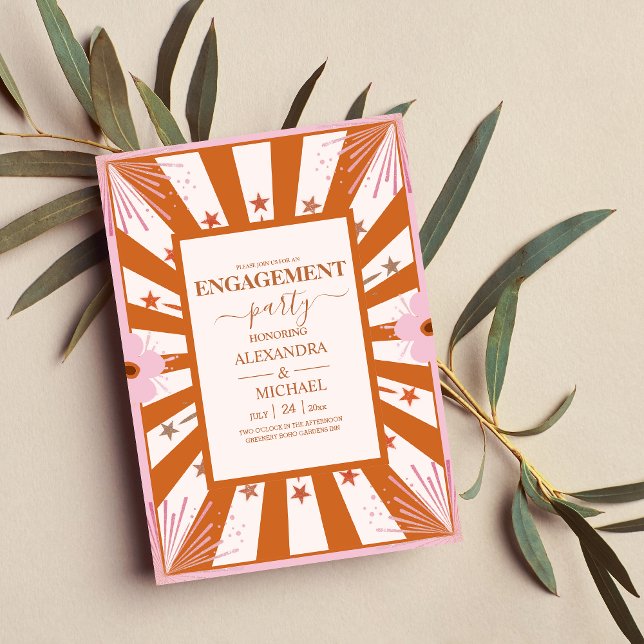 Convites Noivado Geométrico à Vista do Groovy 70 (Criador carregado)