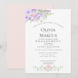 Convites NOIVADO  Jardim Azul Anêmona do Céu Azul