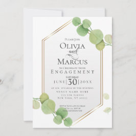 Convites Noivado | Modern Springtime Eucalyptus