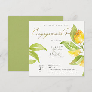 CONVITES NOIVADO OLIVO DE FOLIAGEM DE ÁGUA VERDE AMARELO