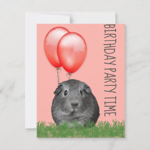 Convites Noivado Personalizado dos Balões Vermelhos do Porc