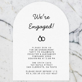 Convites Noivado preto e branco