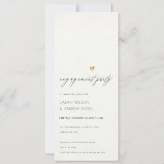 CONVITES NOIVADO SIMPLES ELEGANTE DOURADO KRAFT TYPOGRAPHY