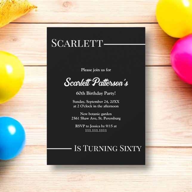 Convites Noivado Simples Negro E Branco Moderno Elegante (Criador carregado)