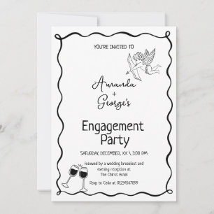 Convites Noivado Wavy casamento