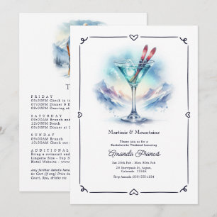 Convites Noivas de Esqui Martinis & Montanhas Aspen