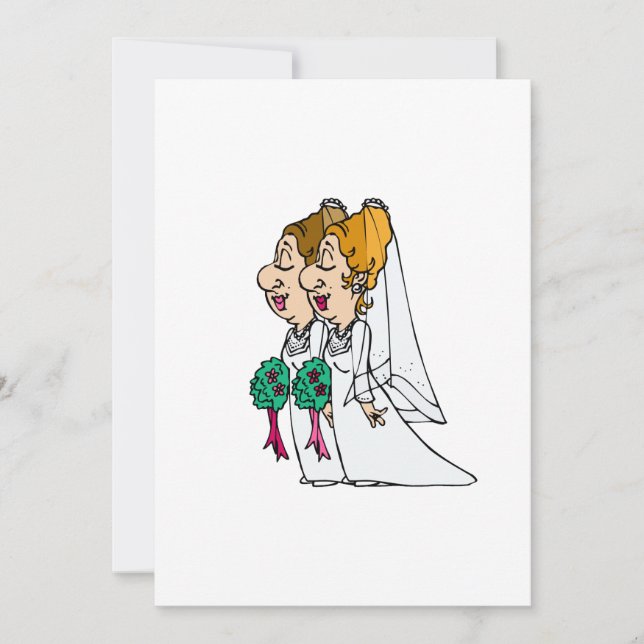 Convites Noivas que andam abaixo do corredor (Frente)