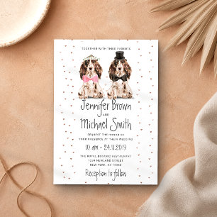 Convites Noivo Cocker Spaniel noiva valentines Casamento Ca