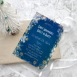 Convites Noivo de Silver Dourado Blue Sweet 16<br><div class="desc">Este Convite de aniversário Sweet 16 apresenta um elegante tema Maravilha de inverno com o tema Snowflake design. Este item é mostrado em papel padrão, mas pode ser personalizado para qualquer papel colorido que você desejar. Há muitas opções para personalização! Insira suas próprias informações ou personalize-as para remover qualquer elemento...</div>