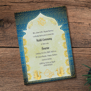 Convites Noivo Hindu Indiano Cerimônia Haldi Ganesha