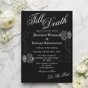 Convites Noivos até que a Morte nos Separe Casamento Floral