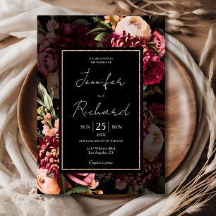 Convites Noivos Dark & Moody Dutch Masters Bloom Casamento