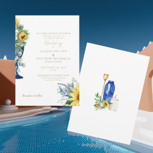 Convites Noivos de Girassol Toscano Casamento II dos Pais d