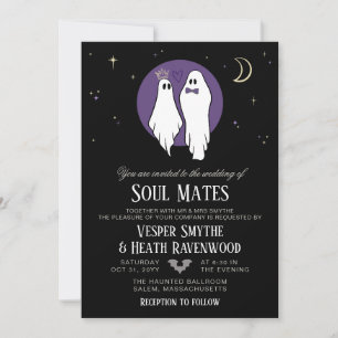 Convites Noivos Fantasmas Assombrados Casamento de Hallowee