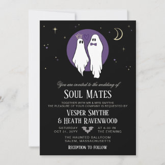 Convites Noivos Fantasmas Assombrados Casamento de Hallowee