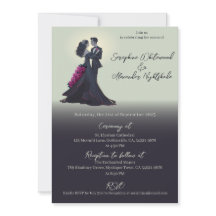 Noivos Góticos Românticos Casamento Minimalista