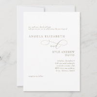 Noivos Pais Casamento Branco & Ouro Elegante
