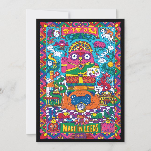 Convites Nokhook Nang Kwak - Deusa Tailandesa Da Riqueza (Frente)