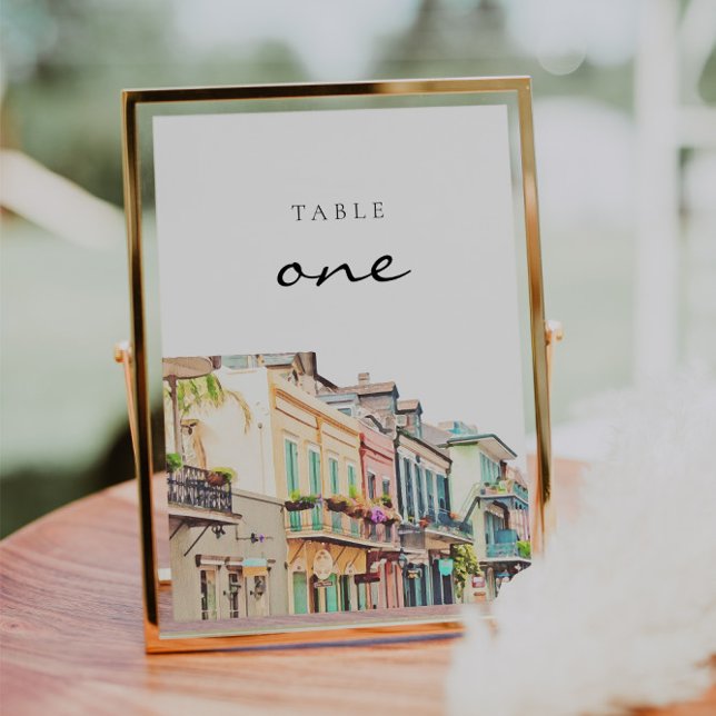 Convites Nola - Números de Tabela Watercolor New Orleans (Criador carregado)