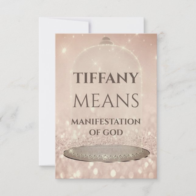 Convites Nome Azul Significa Rosa brilhante Doce 16 (Frente)