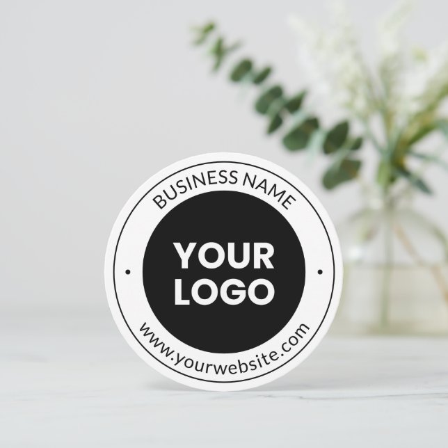 Convites Nome da empresa e site ou slogan, Obrigado Etc. (Em pé/Frente)