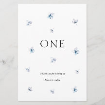 Nome da Tabela de Casamentos de Hydrangea Azul Ele