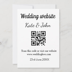 Convites Nome de adição de código Q R do Web site de cas