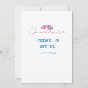 Convites nome de aniversário de 15 anos quinceanera flor az