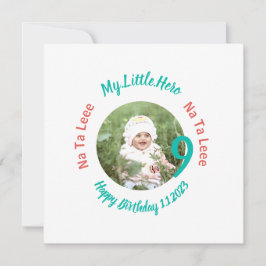 Convites Nome de aniversário personalizado com foto