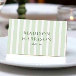 Convites Nome de Casamento Verde Carteira de Local DIY