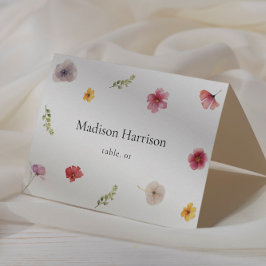Convites Nome do Casamento de Flor Selvagem Carteira Local