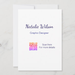Convites nome do designer gráfico verificar código QR detal