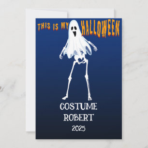 Convites Nome do Traje de Halloween Personalizado