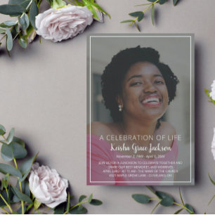 Convites Nome na Celebração de Fotos de Script da Vida