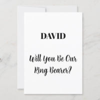 Nome Personalizado do Ringbearer Casamento Mínimo 