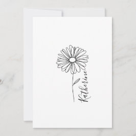Convites Nome personalizado Flor de Nascimento de Abril dai