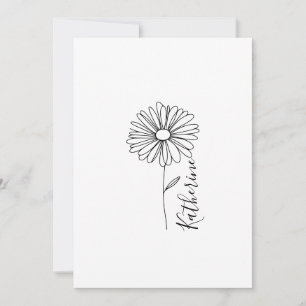 Convites Nome personalizado Flor de Nascimento de Abril dai