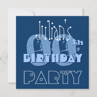 Convites Nome Personalizado Moderno 00º Aniversário Modelo 