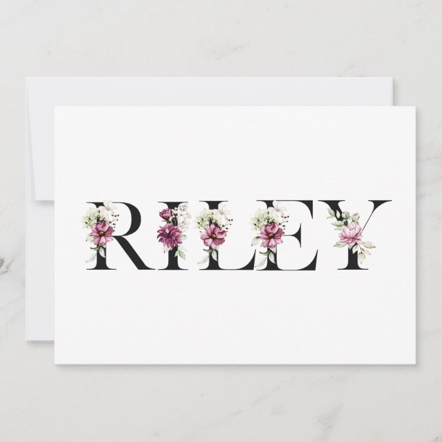 Convites Nome Riley (Frente)