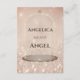 Convites Nome significa Angelica Glitter Rosa Sweet 16th