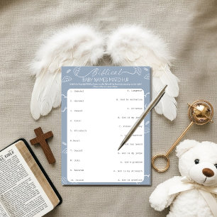 Convites Nomes Bíblicos de Bebês Heavenly Blue Corresponden