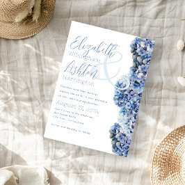 Convites Nomes Completos do Casal Blue Bliss Wedding