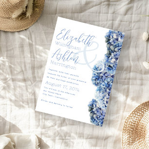 Convites Nomes de Cheio de Casamento de Felicidade Azul do 