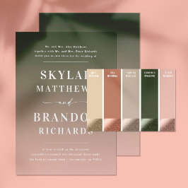 Convites Nomes de Negrito Simples Blush e Casamento de Ombr