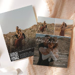 Convites Nomes de script modernos 4 fotos qr código casamen<br><div class="desc">Um convite de casamento moderno, chic e elegante com nomes personalizados com caligrafia escrita à mão em preto e branco e 4 fotos com cobertura preta. Todo o texto, nomes. Um convite simples e minimalista. Adicione seu código qr para um tudo em um convite de casamento com rsvp, detalhes e...</div>